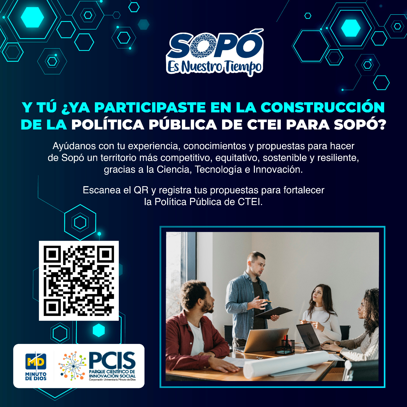 Participa en la construcción de la Política Pública de CTEI de Sopó