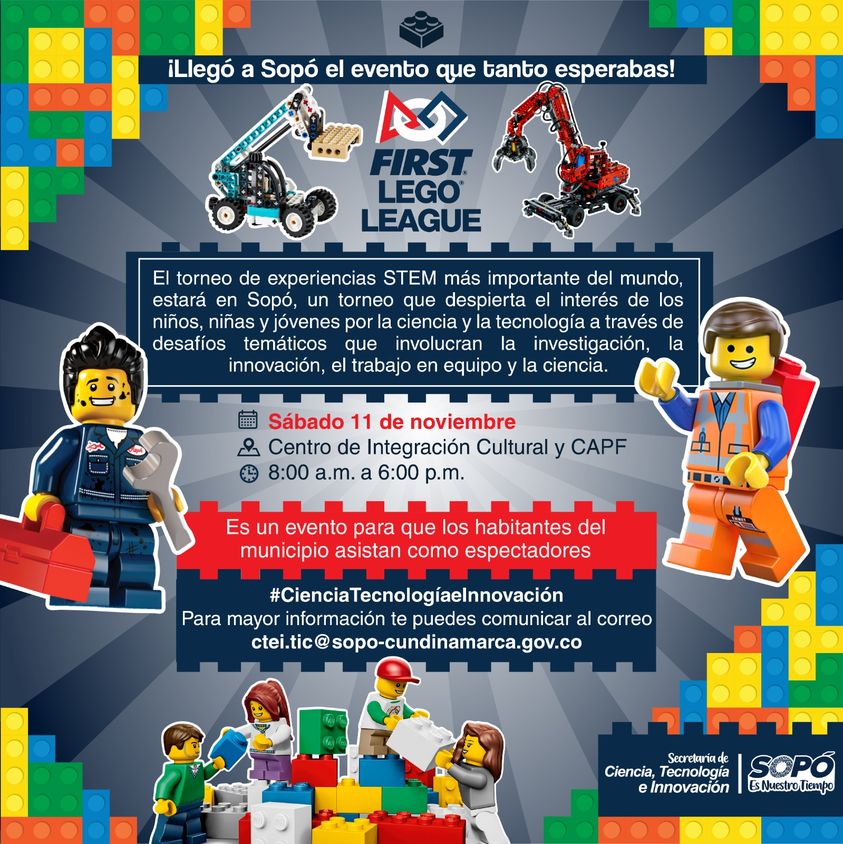 Prepárate para vivir una experiencia inolvidable con el First Lego League el evento que reúne la ciencia, la tecnología, la creatividad y el juego